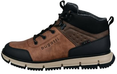 bugatti Herren Schnürstiefel, Männer Stiefel, Wechselfußbett,schnürung,Boots,Winterstiefel,Winterschuhe,Cognac (6310),44 EU / 9 UK