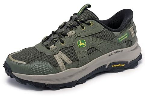 Skechers Men's John Deere Equalizer 5.0 Trail Harvester Lace Up Hiking Shoe, Green, 10 X-Wide