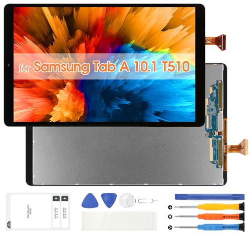 Ersatzbildschirm für Samsung Galaxy Tab A 10.1 2019 – für Samsung T510 LCD Display Digitizer für Samsung Tab A 10.1 2019 LCD Touchscreen SM-T510 T515 Glas Vollmontage mit Reparaturteil-Kits