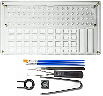 Pjeghbvop Sourcingmap Lot de 8 outils de retrait de touches en acrylique pour clavier mécanique MX 36 trous