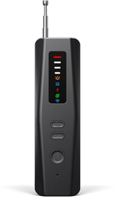 Liretope Rilevatore Microspie 6 in 1, Detector Telecamere Nascoste, GPS Tracker, Segnali RF gsm, Dispositivo Antispionaggio con Adattiva Sensibilità Regolabile per Casa, Ufficio, Hotel, Viaggi