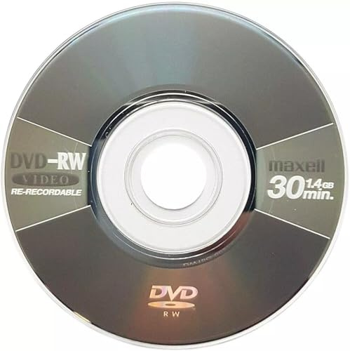 5 x Mini 8CM DVD-RW Re-Writable Camcorder Blank Discs Grey Disc 1.4GB