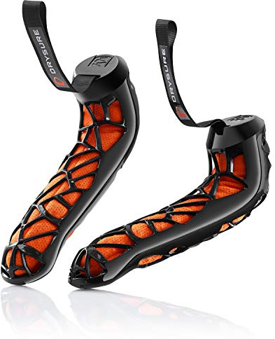 DRYSURE Active - Schuhtrockner - Keine Elektrizität oder Wärme erforderlich - ideal für Laufen, Golf, Radfahren und Walking Schuhe (Schwarz und Orange, Gross)
