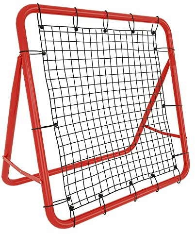 Froadp 100x100x65cm Filet de Rebond de Football, Buts de Rebondisseur Portable avec Tube d'acier et Filet PE, Rebondissement Football Trainer pour Les d'entraînement et Les Coups de Pied de Football