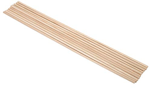 Joyzan Holzstäbe, Rundhölzer Holzstock Bambusstäbe Holzstäbchen Deko Rundstäbe Stäbe Basteln Holzstange Stäbchen Bastel Stock Bastelstäbchen Heimwerkerprojekte Holzarbeit Dekoration DIY, 10 Stück