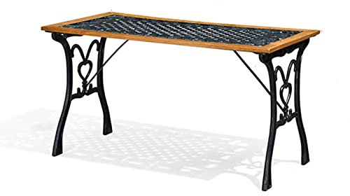 ZMYJTO Gartenbank Parkstuhl, Außenbank mit Rückenlehne und Armlehnen Gartenbank aus Gusseisen, wetterfeste Sofamöbel für die Veranda, geeignet für Rasen, Straßenrand