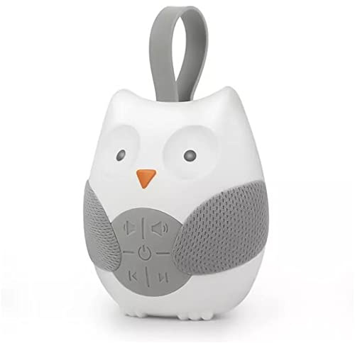 HUIOP Machine à Bruit Blanc,Portable Hibou Blanc Bruit Machine Bébé Sucette avec 10 Chansons de Musique Légère 2 Sons Naturels 2 Berceuses Sangle en Silicone pour Nourrissons Tout-Petits