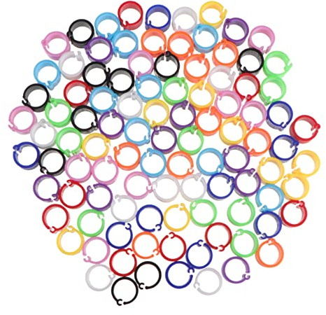 ULTECHNOVO 200 Pack Bird Identification Rings Pigeon Leg Bands for Ringing Birds Safe Easy to Use Bright Colors Ideal for Pigeons Parrots Parakeets