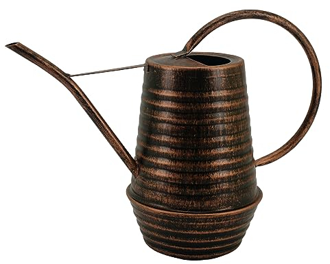 HORTICAN 1 Liter Gießkanne für den Innenbereich, Metallgießkanne mit langem Ausguss, verzinkte Gießkanne, Pflanzengießkanne für Zimmerpflanzen (Kupfer)