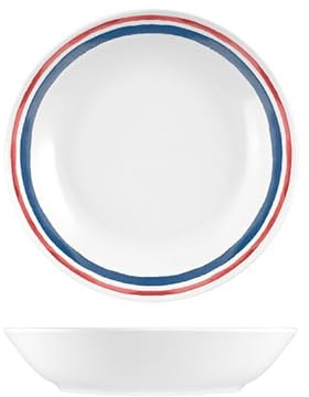 H&H-Set 6 Piatti Fondi, linea Nautica, ø 20 cm, in stoneware, lavabili in lavastoviglie