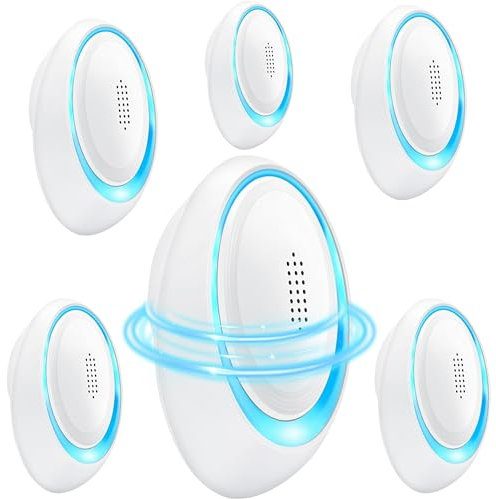 PRIMEX PRO 2025 Upgraded Version Ultrasonic Pest Repeller 6 Packs, Electronic Powerful Mouse Repellent Pest Electronic Plug in Pest Control for Bugs, Mosquito, Roach, Ant, Rodent, Spider, Cockroach