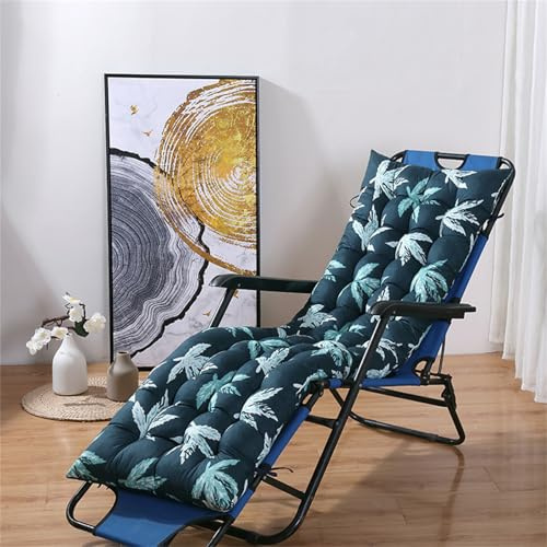 Highdi Cojin para Tumbona de jardín Solamente, Cojines Sillas Reclinables Antideslizante Gruesos Cojines, Colchón Banco Acolchado Grueso, para sillones de Hamacas 1 (Hojas de Arce,53x180cm)