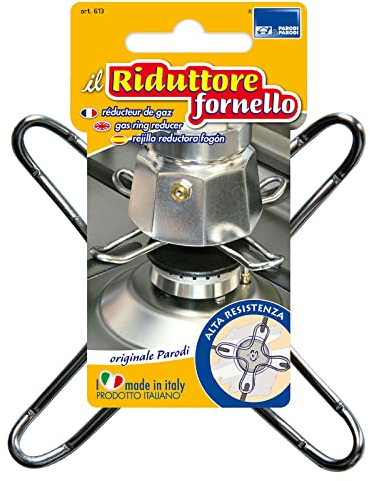 Parodi&Parodi 613 Réducteur universel en acier inoxydable résistant à la chaleur, adaptable à chaque gaz, réduction pour cuisinière 100% italien