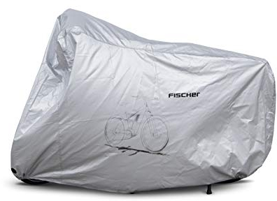FISCHER 50467 Fahrradgarage | hochwertige Fahrrad Abdeckung | Schutzhülle | wasserdicht | inkl. Aufbewahrungstasche, Grau