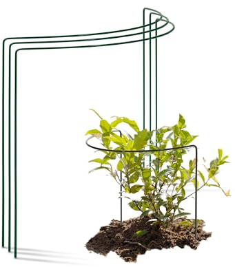 Novatool 3 Strauchstütze Metall halbrund 40 cm Ø35 cm hoch grün Staudenhalter Blumenhalter Rankengewächs Pflanzenstütze Blumenstütze Staudenstütze Rankhilfe Strauchhalter Rosenstütze