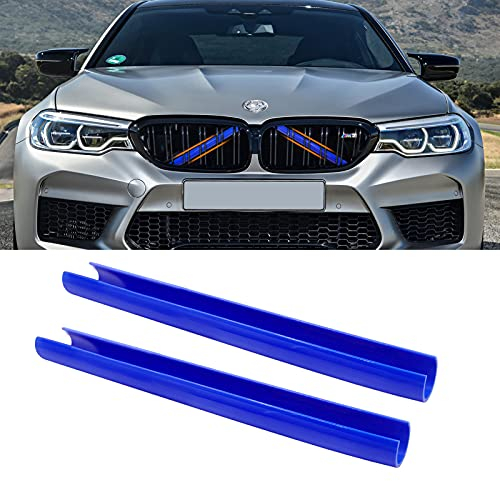 TTCR-II 1 Pairec Bandes de Calandre, Garniture Inserts Calandre Compatible avec BMW Série 1 2 3 4 5 6 7,Compatible avec F20 F21 F22 F23 F30 F31 F32 F33 F36 G30 G32 G11 G12 G14 Accessoire(Bleu)