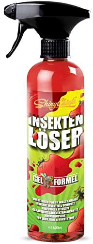 ShinyChiefs INSEKTENLÖSER - Auto Insektenentferner mit Gel-Formel für Extreme Lösekraft - Ohne Aggressive Inhaltsstoffe - Insektenreiniger für Scheiben und die gesamte Fahrzeug-Front, 500ml