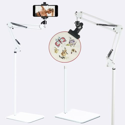 YUNHAN Metall-Stickrahmen-Ständer, Kreuzstichständer, freihändig, Stickerei-Bodenständer, anpassbar, geeignet für Kreuzstichrahmen