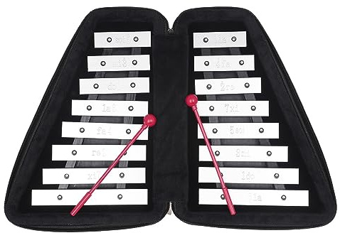 Orff 16 toner liten klocka piano hand slagverk piano dubbla rader av aluminiumark piano slagverk instrument aluminiumplatta piano