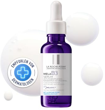 La Roche Posay Anti-Pigmentflecken-Serum für jede Haut, Mildert dunkle Flecken, Pigmentflecken, Altersflecken, Pickelmale, Anti-Rückfall-Wirkung, Mit Melasyl und Niacinamid, Mela B3, 30 ml