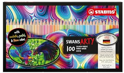 STABILO - Buntstift - swans - ARTY - 100er Pack - inkl. 27 Pastell-, 4 Neon- und 9 Metallic-Farben