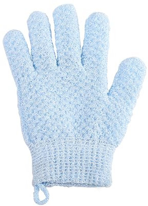 Meokro Guantes de baño para limpieza de ducha, guantes de baño de espuma de spa, para frotar barro, pelar, exfoliar, guantes de masaje, suministros de baño