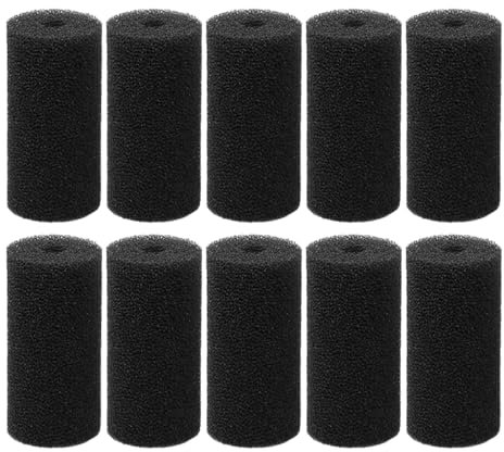 ZBHDEYG 10 Stück schwarzer Filterschwamm, Wassereinlassfilter-Baumwolle, Sauganschluss-Schutzabdeckung, Aquariumpumpenfilter, Filterbaumwollabdeckung, für Aquarium, Fischbehälter