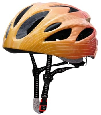 Perfeclan Bike Helmet for Kids Road Cycling Helmet Head Circumference 52cm-56cm Child Bicycle Helmet Sporting Helmet for Outdoor Riding, Yellow Orange