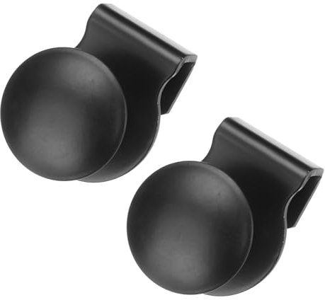 sourcing map 2pcs Glass Door Pull Handles, Stainless Steel Door Clips Pull Handles with Screw Shower Glass Door Knob Handles for 5-8mm Glass Display Cabinet Furniture Cabinet Drawer Black