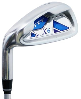 Hierro para palos de golf para zurdos #7 con grafito o eje de acero para adultos, hombres, mujeres, práctica de golf, deportes (izquierda, con eje de acero, hombres)