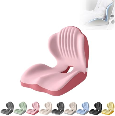 Cuscini per seduta in memory foam a forma di L, integrati con supporto lombare, cuscino ortopedico per sedia da ufficio, cuscino ergonomico per schienale e seduta per casa, auto, sedia a rotelle e
