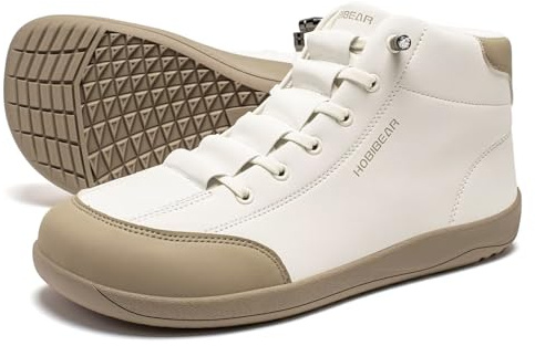 HOBIBEAR Barefoot Scarpe minimaliste per uomo e donna | Zero Drop | Sneakers da trail impermeabili e larghe, Beige marrone, 42 EU