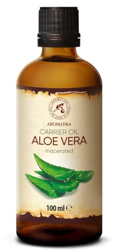Huile Aloe Vera 100ml - Naturel et Pur - Huile de Base - Afrique du Sud - Huile Corporelle - Soins Intensifs pour le Visage - Cheveux - Massage - Cosmétiques - Soin du Corps