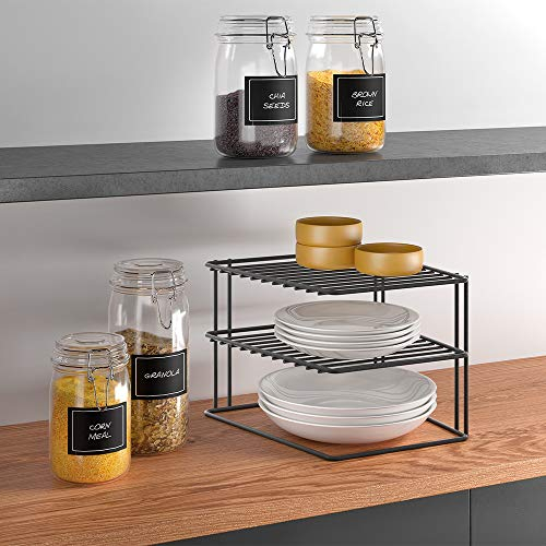 Metaltex Palio Lava Eckschrankeinsatz 2 Ebenen 25 x 25 x 19 cm TouchTherm 2er Set