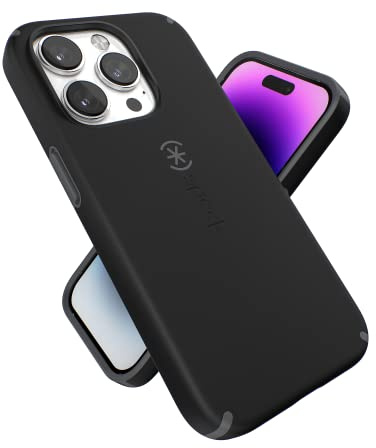 Speck Products CandyShell Pro Schutzhülle für iPhone 14 Pro, Schwarz/Schiefergrau