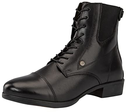 Reit-Stiefelette »Nova BZ Lace Vegan« - Chelsea Boot - Veganer Reit-Schlupf-Schuh - Reißverschluss hinten - Schnürung - Komfortinnensohle - Nova Gummisohle - Micro Lining - Schwarz 41
