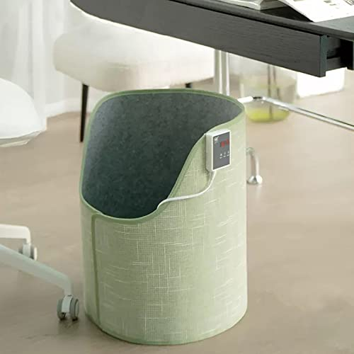 Calentador de Pies Eléctrico Plegable, Calentador de Escritorio con Termostato de 6 Velocidades y Diseño de Tiempo de 1 a 9 Horas, Protección Contra Vuelcos, Ideal Para el Hogar, Escritorio de Oficina