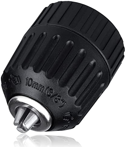 Mesee 0.8-10mm Capacity Keyless Drill Chuck 3/8''-24UNF Mount Thread Impact Chuck Adapter Converter Quick Release Electric Drill Conversion Tool Accessory