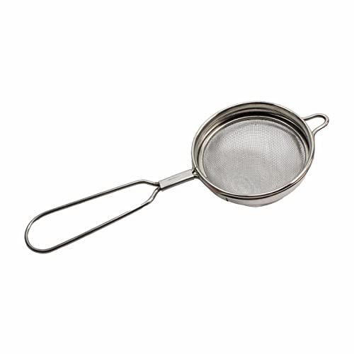 SUL Stainless Steel Tea Fine Mesh Strainer, Tea Infuser for Loose Tea, Mini Mesh Sifter Stainless Steel Cooking Sieve Loose Leaf Tea sieves and strainers with Non Slip Handle (Large - 9.2 inch)