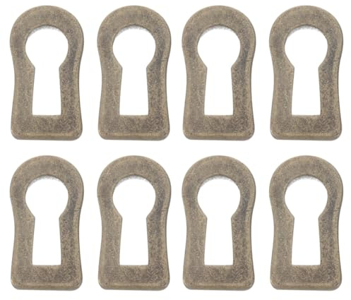 jojofuny 10 Piezas Cubierta De Ojo De Cerradura Herrajes Para Muebles Escudos De Cerradura De Puerta Decoración De Cerraduras De Muebles Placa De Bocallave Componente Aleación De Zinc Oval