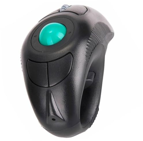Artibetter Wireless Handheld Trackball Mouse with Usb Port for Office and Travel Use, Thumb-controlled Ergonomic Design, Compact Black Wireless Mouse for Laptop and Desktop Users