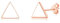 Cangall Silver & Rose Gold Triangle Stud Earrings, Hypoallergenic 6mm Small Simple Flat Triangle Studs, Unisex Tiny Cartilage Sleeper Earrings