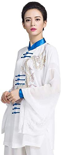 TaiChi Uniform,Tai Chi Clothing, Women's Tai Chi Uniform Clothing, 3 Pieces Qi Gong Martial Arts Suits Breathable Wing Chun Shaolin Kung Fu Taekwondo Training Cloths Apparel(#5_S)