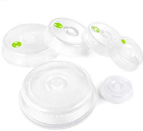 6Pcs Microwave Splatter Cover For Food, 6 Sizes, 10“ - 4.5”