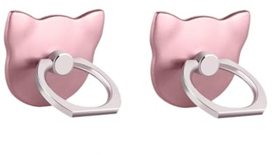 Msagkah 2 supporti ad anello per cellulare, 2 supporti ad anello per cellulare, 360° per tutti gli smartphone e i telefoni cellulari (rosa)