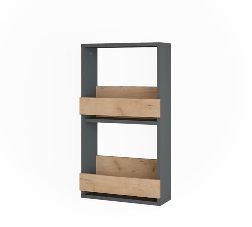 Vicco Portabicchieri da vino Repose, Quercia dorata/antracite, 40 x 72 cm