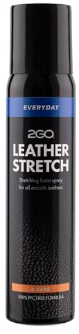 2GO Spray elastico in pelle per vera pelle – 100 ml schiuma spray per dilatare le scarpe pressanti – anche per pelle oliata e cerata – con ingredienti nutrienti – senza PFC