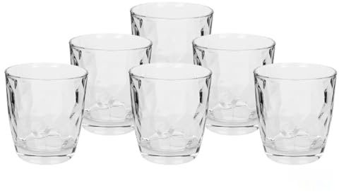 vasos de agua - set de 6 unidades, fabricados en vidrio, capacidad de 30.5 cl, diseño elegante y funcional, ideales para uso diario.
