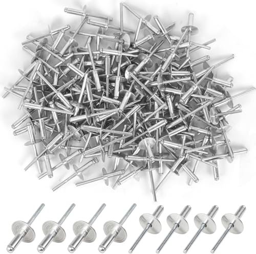 150 Stück Blindnieten 4,8x16mm Aluminium Großkopf Popnieten Nieten Set