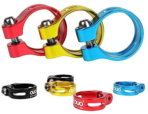 Halsband Sadelstolpe Sadelklämma för cykel 28,6/31,8/34,9 mm Aluminiumlegeringsklämmor för ultralätt landsvägscykel(28 6 mm blå)